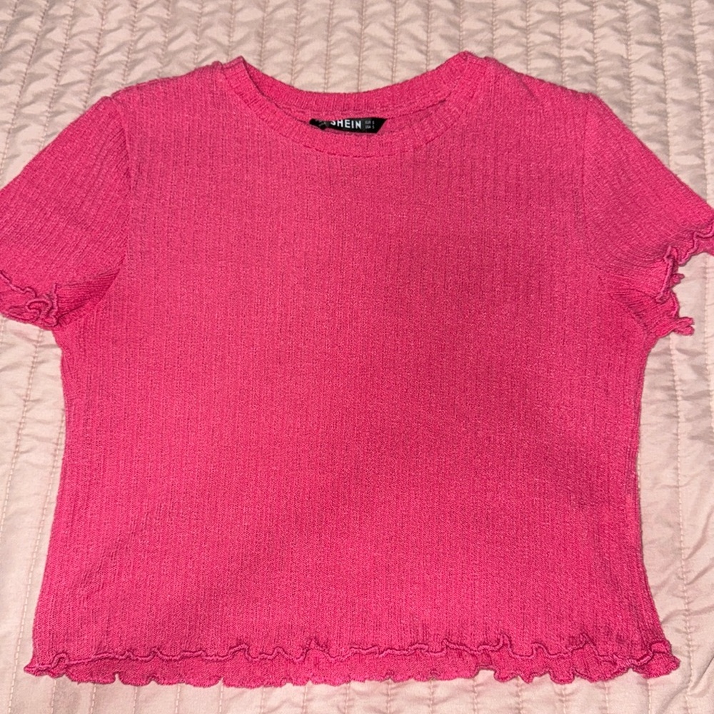 SHEIN pink crop top